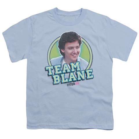 Pretty In Pink-Team Blane Short Sleeve Youth 18-1 Tee- Light Blue - Small