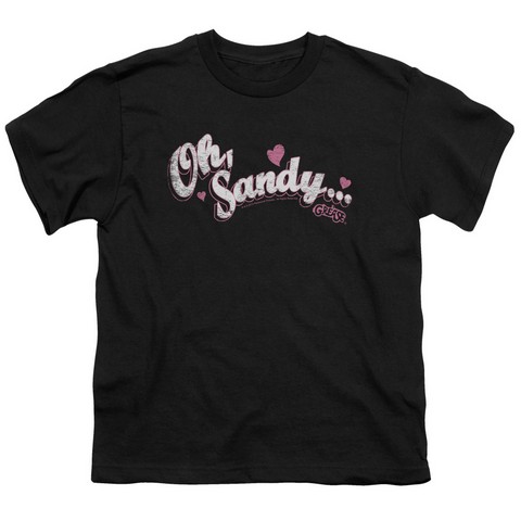 Grease-Oh Sandy Short Sleeve Youth 18-1 Tee- Black - Small