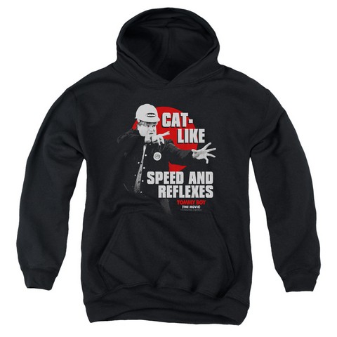 Tommy Boy-Cat Like Youth Pull-Over Hoodie- Black - Small