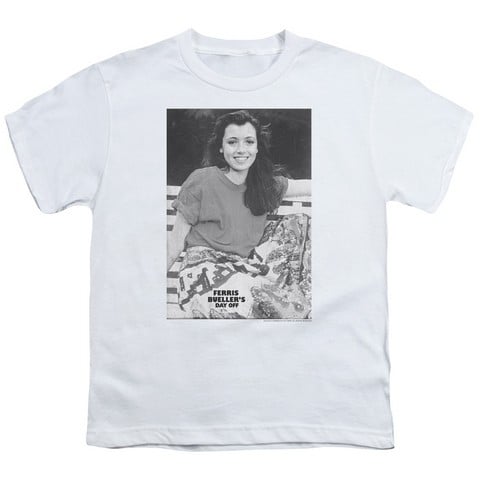 Ferris Bueller-Sloane Short Sleeve Youth 18-1 Tee- White - XL