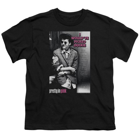 Pretty In Pink-I Wouldve Short Sleeve Youth 18-1 Tee- Black - Small