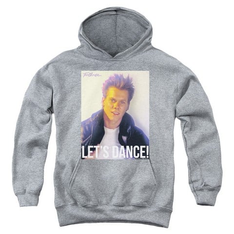 Footloose-Lets Dance Youth Pull-Over Hoodie- Athletic Heather - Medium