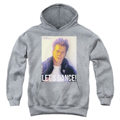 Footloose-Lets Dance Youth Pull-Over Hoodie- Athletic Heather - Large