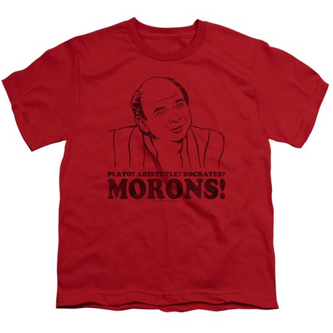 Princess Bride-Morons Short Sleeve Youth 18-1 Tee- Red - Small
