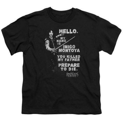 Princess Bride-Hello Again Short Sleeve Youth 18-1 Tee- Black - Medium