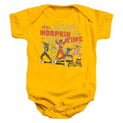 Power Rangers-Morphin Time Infant Snapsuit- Gold - Small 6 Months