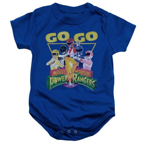 Power Rangers-Go Go Infant Snapsuit- Royal Blue - Small 6 Months