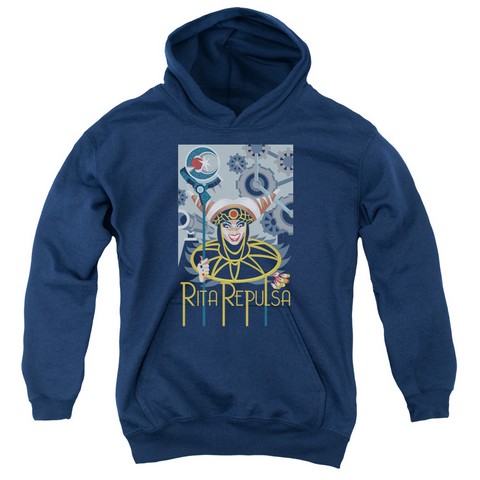 Power Rangers-Rita Deco Youth Pull-Over Hoodie- Navy - Medium