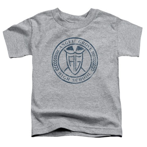 Power Rangers-Angel Grove Hs Short Sleeve Toddler Tee- Athletic Heather - Medium 3T