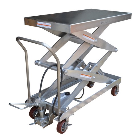 Picture of Vestil AIR-1500-D-PSS Air Stainless Steel Cart- 24 x 47 in. -1500 lbs