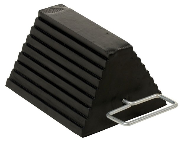 RWC-8-HDL Rubber Wheel Chock-Steel Handle, 9.25 x 6 x 8 in.
