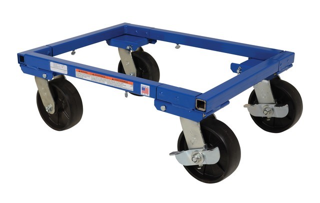ATD-1622-6 Adjust Tote Dolly with 6 in. Casters- 16 x 22 in. - 3000 lbs -  Vestil
