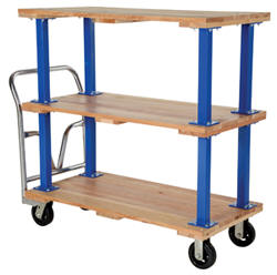 Picture of Vestil VHPT/D-3672 Double Deck Hardwood Platform Cart - 36 x 72 in.