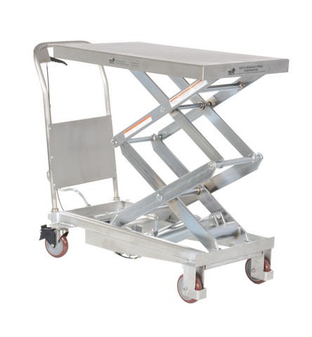 Picture of Vestil CART-800-D-PSS Partial Stainless Steel Elevating Cart- 35.5 x 20 in. - 800 lbs