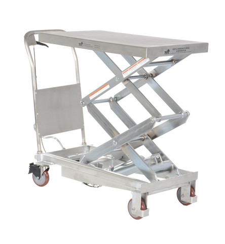 Partial Stainless Steel Elevating Cart, 35.5 x 20 in. - 800 lbs