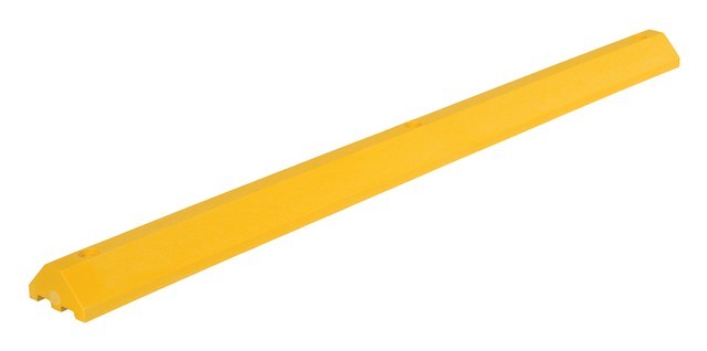 72 in. Car Stop Recycled Plastic- Yellow - 3.25 x 6 x 72 in.