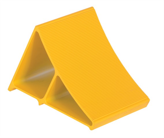 Yellow Aluminum Wheel Chock, 10 x 7 x 8
