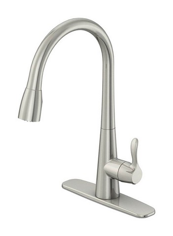 FP4A0061ND-ACA1 Vela Series Brushed Nickel Single Handle Kitchen Faucet Pulldown Spray