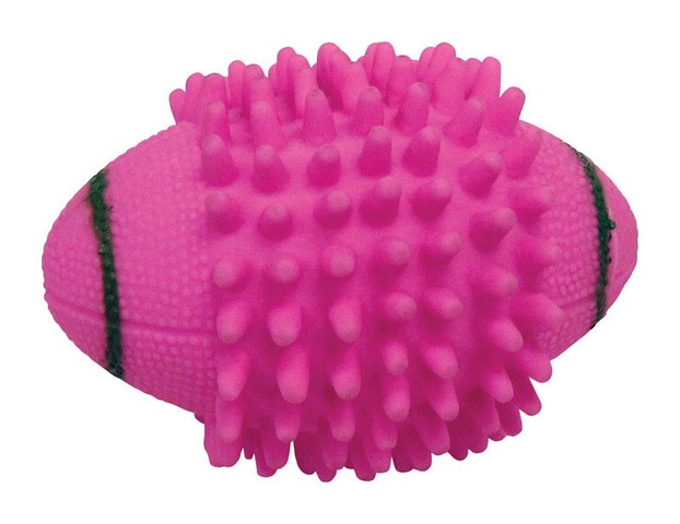 Picture of Boss 52984 Medium Nylon Spiked Football Dog Toy Assorted Colors