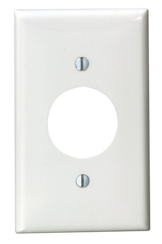 80704-00W White Power Outlet Rectangle Wall Plate