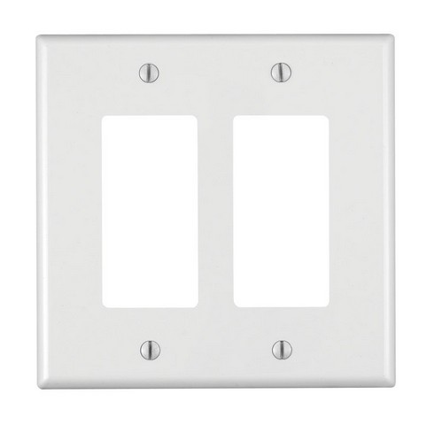 Picture of Cooper Wiring PJ262-00W Leviton 2 Gang White GFCI Decora Style Wall Plate