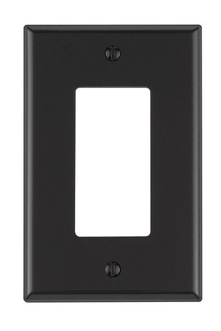 0PJ26-00E 1 Gang Black Rocker GFCI Wall Plate