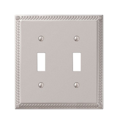 Picture of Amerelle 54TTN 2 Toggle Satin Nickel Georgian Wall Plate