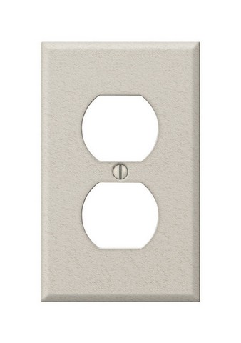 Picture of Amerelle C982DAL 1 Duplex Pro-Light Almond Wrinkle Stamped Steel Wall Plate