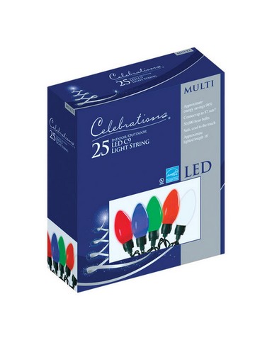 Picture of Celebrations 2936-71 C9 Multi-Colored LED Ceramic 25 Light Set