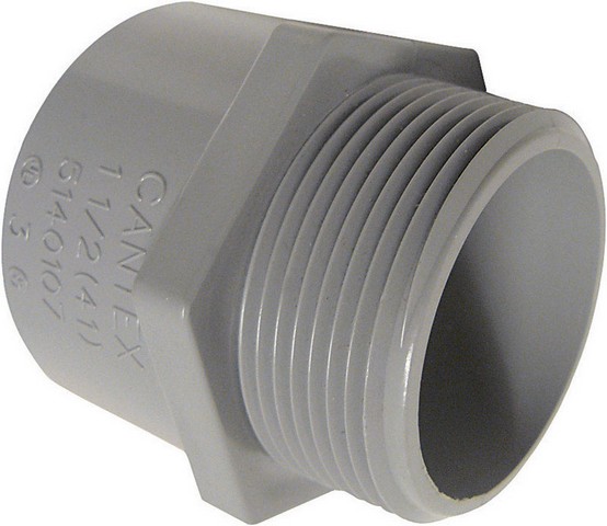 Conduit Fitting Adapter, 3/4 in, Threaded, PVC, PVC Coated