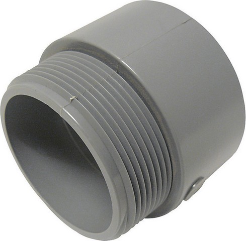 Conduit Fitting Adapter, 2 in, Threaded, PVC, PVC Coated