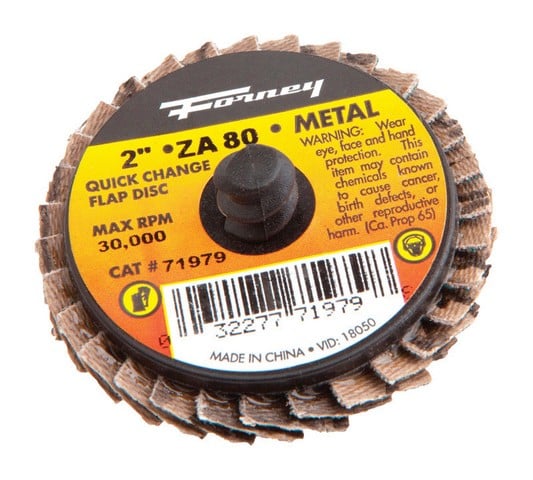 Quick Change Flap Disc, 80 Grit, 2 in