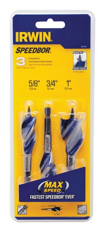Irwin Speedbor Max Wood Drill Bits 4 Inch 3 Pieces - 1877241