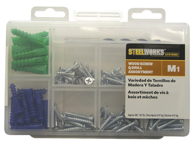 130250 Wood Screw & Anchor Kit