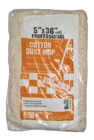 Elite Mops and Brooms 5 x 36 Dust Cotton Mop Refill 1 pk