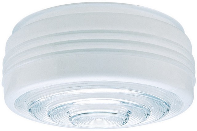 Picture of Westinghouse 85606 7 in. White &amp; Clear Glass Drum- - pack of 6