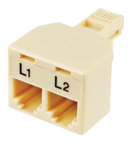 Monster 141094-00 Just Hook It Up Two Line Duplex Phone Adapter