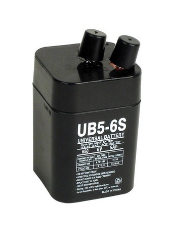 Picture of UPG 86455 6 V 5amp Spring Top SLA Battery  Set of 2- pack of 2