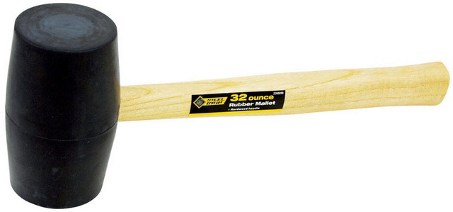 32 oz Mallet Rubber Head Wood Handle