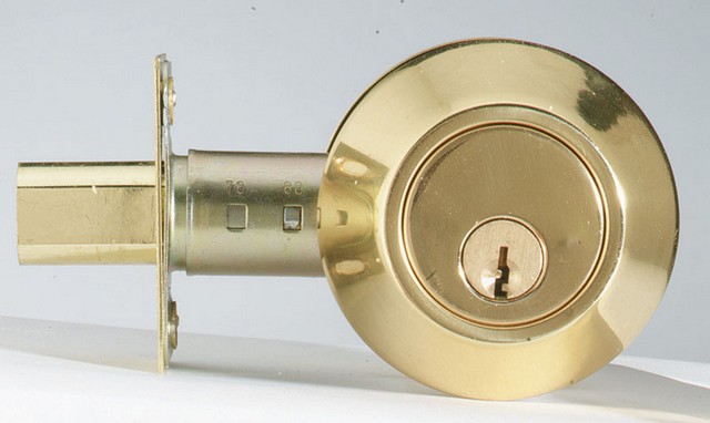 Security Locks, LA2130 Apex Single Cylinder Deadbolt in Polished Brass