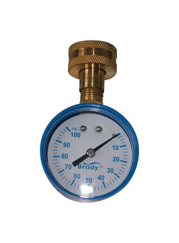 Picture of Brady BTGIND CS-NL 0.75 in. 100 PSI Water Pressure Gauge - 