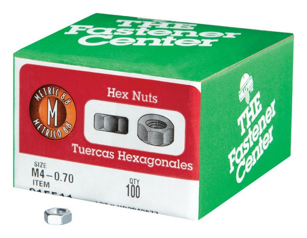 915511 M4-0.70 Metric Hex Nut  100 per Box