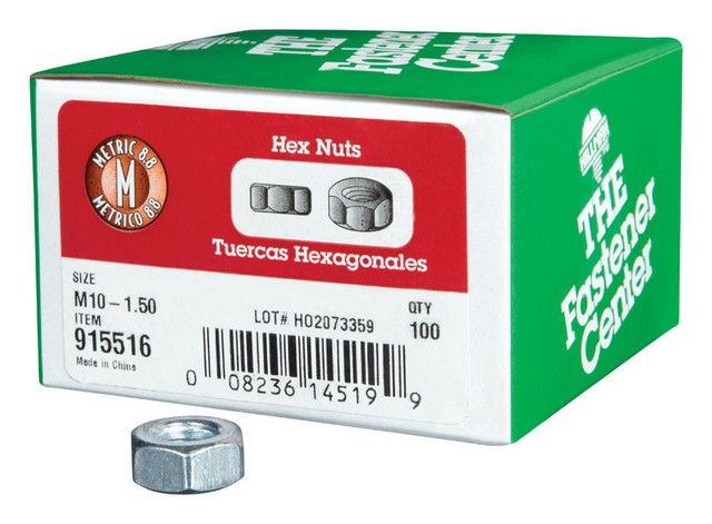 915516 M10-1.50 Metric Hex Nut 100 per Box