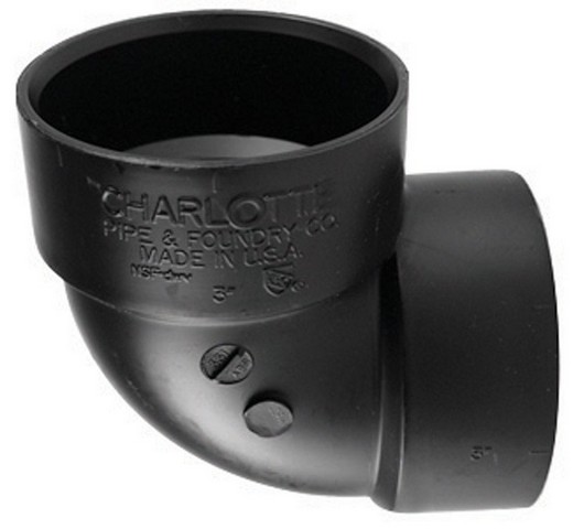 Picture of Charlotte ABS003310600HA 1.5 in. ABS-DWV 90 Degree Vent Elbow