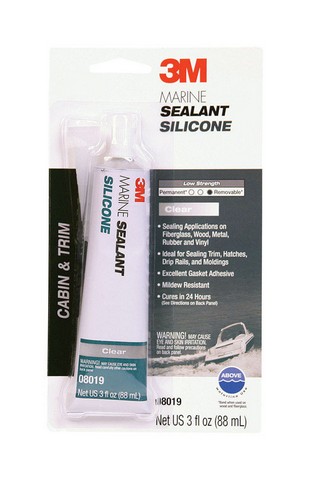 Picture of 3M 08019 3 oz White Marine Grade Silicone Sealant