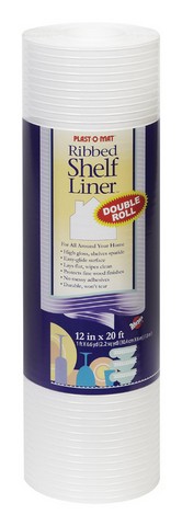 PM120-W 12 in. x 20 ft. Ribbed Shelf Liner