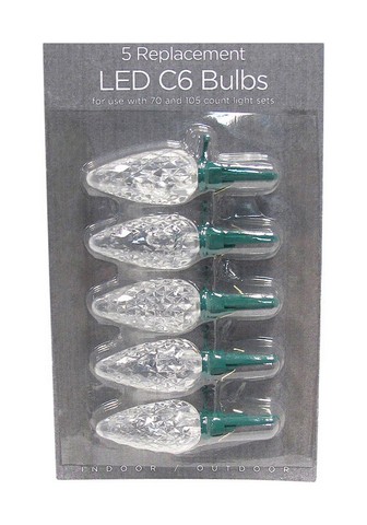 Picture of Celebrations 11201-71 Cool White LED C6 Replacement Bulbs  