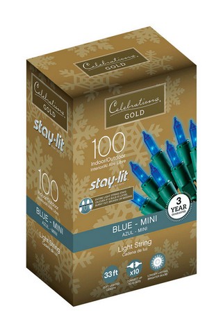 Celebrations 44803-71 Staylit Commercial Mini Light Set in Blue