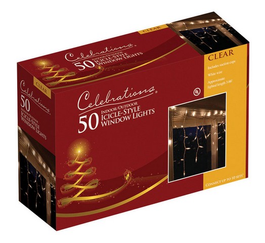 Picture of Celebrations 14098-73A Mini Window Icicle Light Set