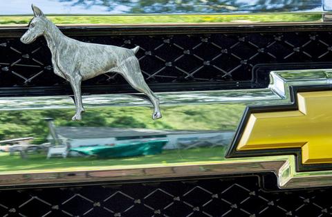 Doberman Antique Nickel Ornament, 4.875 x 5.75 in.